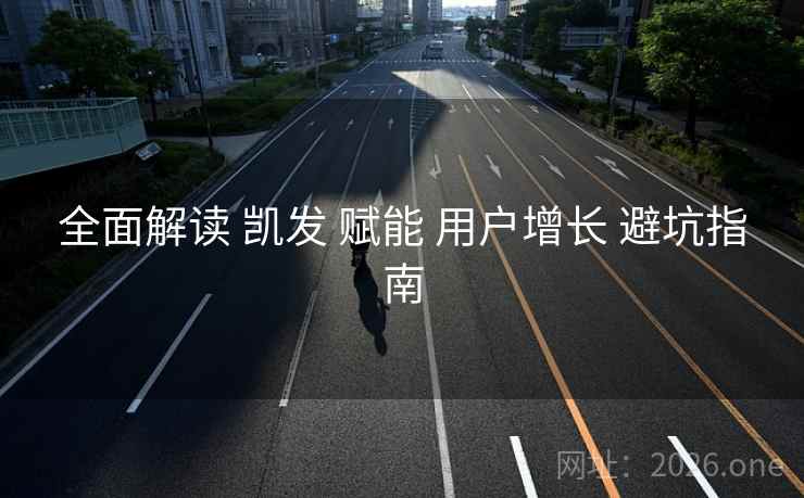 全面解读 凯发 赋能 用户增长 避坑指南