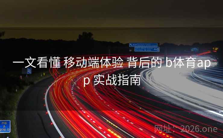 一文看懂 移动端体验 背后的 b体育app 实战指南