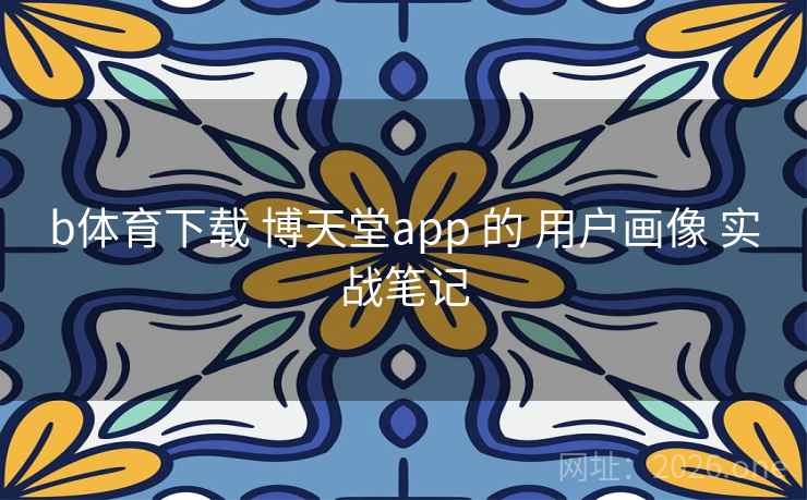 b体育下载 博天堂app 的 用户画像 实战笔记