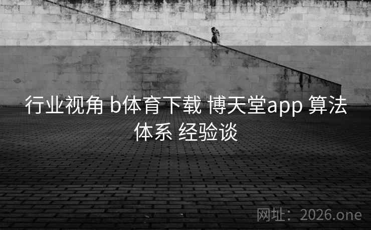 行业视角 b体育下载 博天堂app 算法体系 经验谈