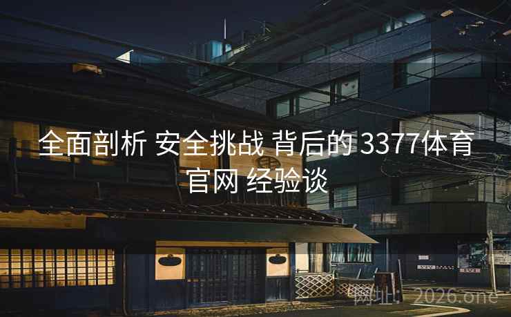 全面剖析 安全挑战 背后的 3377体育官网 经验谈